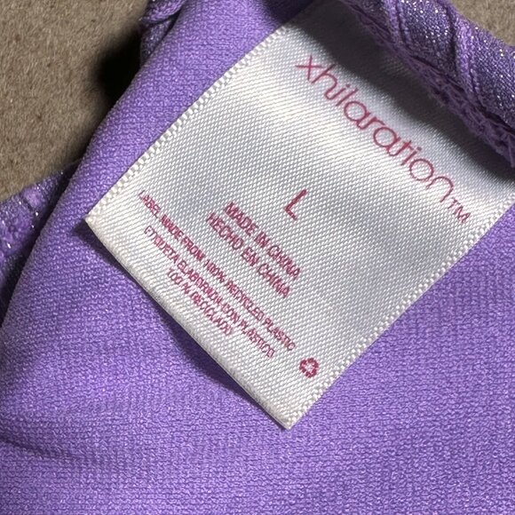 Bikini Top from Xhilaration, Purple Criss Cross Back, Size Large - Picture 7 of 7